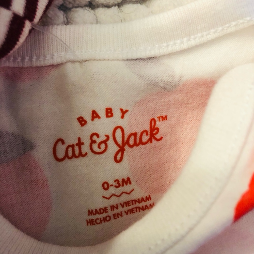 Cat & Jack Baby White set.  0-3 months - Picture 5 of 5